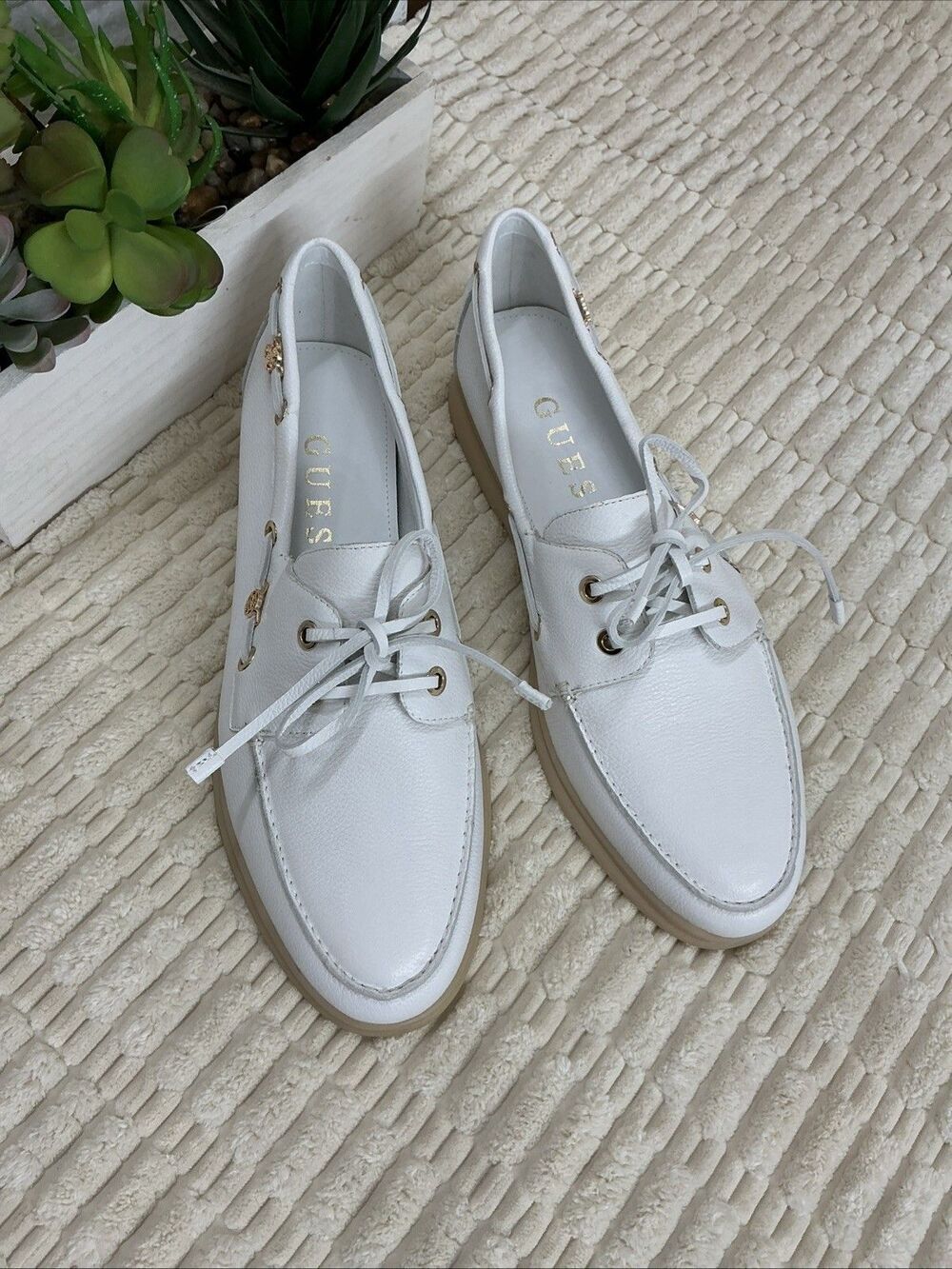 Guess Women's White Loafers Shoes Size 10 M